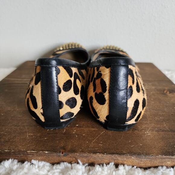 Me Too Leopard Krave with Studded Flats in Gold/Black Women's Size 6M - Picture 5 of 11